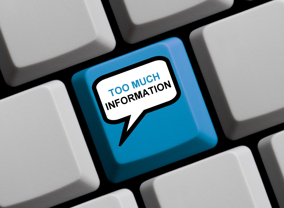 Keyboard button Too much information